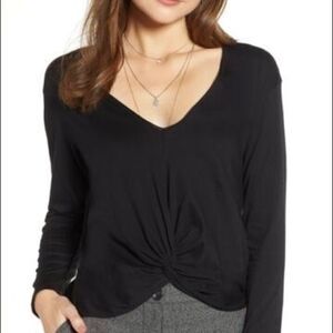 Treasure & Bond Twist Detail Cotton Blend Top